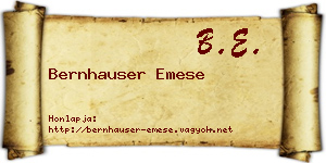 Bernhauser Emese névjegykártya