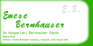 emese bernhauser business card